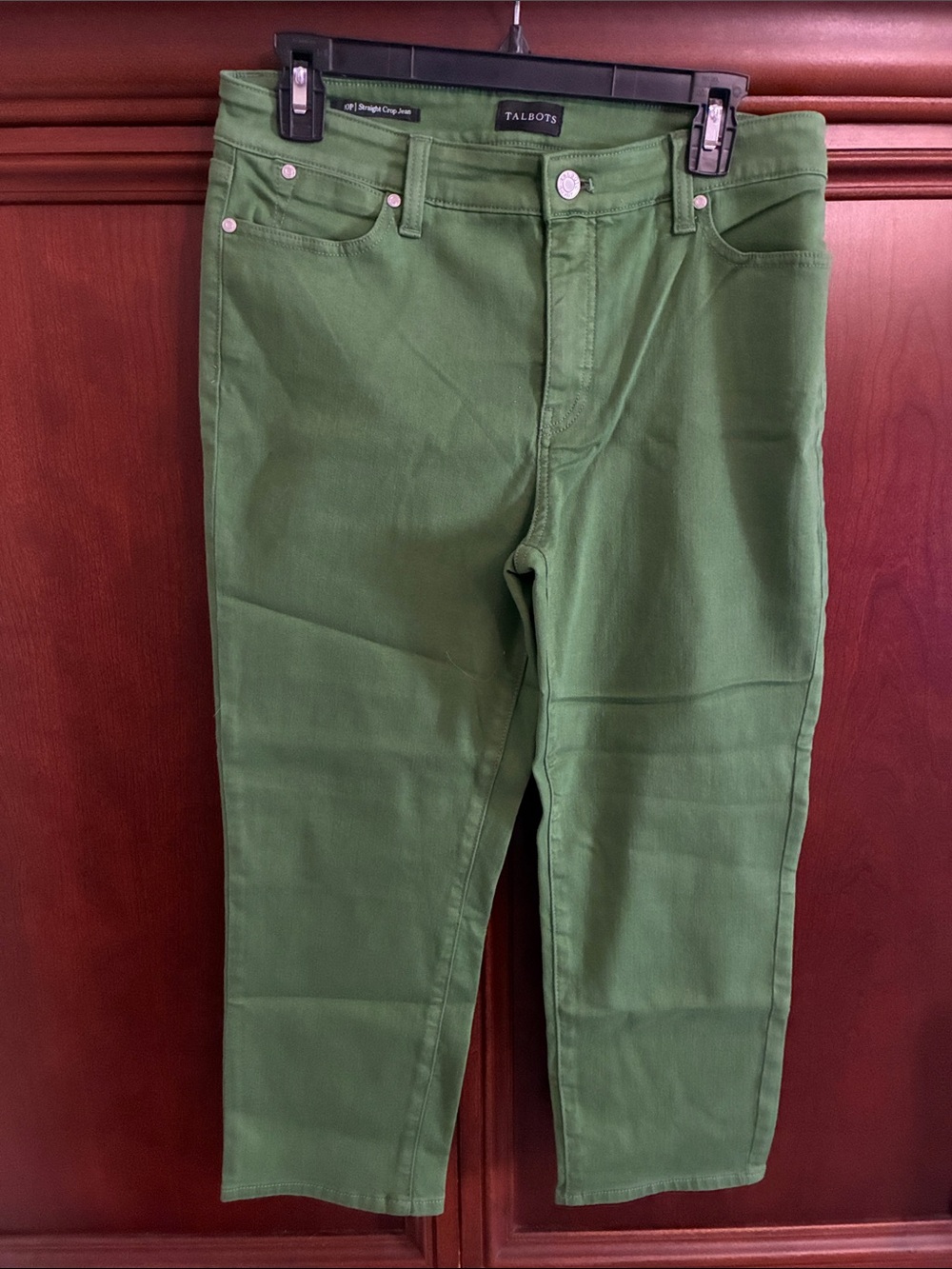 Talbots womens Slim Jeans in Olive Green